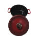 Litinový hrnec 4 l červený průměr 24 cm